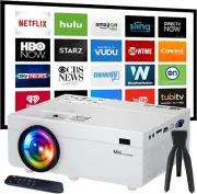 Mini Projector, 1080P Full HD Supported 180" Screen Video Projector, 11000Lux