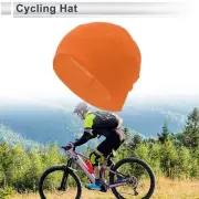 Cycling Hat Keep Warm Orange 29x21cm Polar Fleece Fabric 1 Pcs