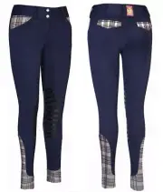 Baker Ladies Pro Silicone Knee Patch Breeches Navy Size 24 26 or 32