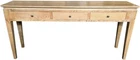 HENRI SOLID OAK CONSOLE TABLE / HALL TABLE 3-DRAWERS 180 x 40 x 85(H) NATURAL
