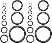 eMagTech 40PCS Fishing Rod Ceramic Guides Ring Set 10 Sizes 4.8mm-29.9mm Outer Diameter Replacement Fishing Rod Eye Fishing Rod Repair Accessories Black