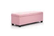 Storage Ottoman Stool 102cm Fabric PINK