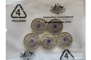 UNC $2 2024 Purple Poppy Animal War Remembrance two dollar RAM BAG (5 coins)