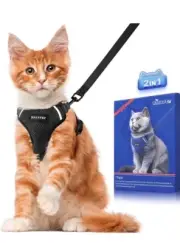 Halypet Cat Harness and Leash Set Black SMALL NWT Free Shipping USA Brand New