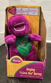 Vintage Singing Barney Dinosaur Plush "I Love You" 10" New In Box Rare