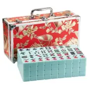 American Mahjong Set 166 Premium Jade Green Mahjong Tiles Large Mahjong Set 1...