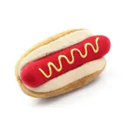 Cartoon Hot Dog Hamburger Dog Toys Dental Plush Dog Chew Toys 1