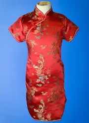 PP12 Silk blend Girls Chinese cheongsam dress