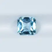 1.86 ct TOP LUSTROUS NICE BLUE / NATURAL BLUE ZIRCON - Square gemstone Video !!