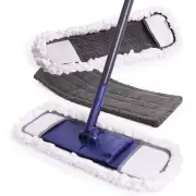 Dust Mop for Hardwood Floors, Microfiber Flat Mop with 2 Washable Pads, Wet D...