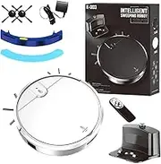 Smart Dual-Mode Robot Vacuum, Smart Robot Vacuum and Mop 2-in-1 Combo, Accurate Positioning for Hard Floors Pet Hair Carpets, App/Remote Control (White)