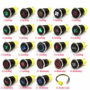 16mm LED Light Push Button Smart Switch ON/OFF 12V/24V Marine Boat Truck RV Car