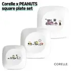 Corelle x Peanuts Snoopy The Home Square Plate 3p set/