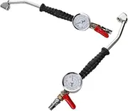 Cabilock 2 Pcs Tire Inflator Gauge with Extended Elbow Nozzle Heavy Duty Air Chuck Quick Connect Coupler for Easy Use Car and Truck Tires Leakproof Design for Hassle Inflation