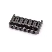 KD By AxLabs 6-String Hardtail Bridge - 3-Screw Mount - Black Nickel