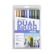 Tombow Dual Brush Pen Marker Drawing/Sketching Set (Desert Flora) [10-Pieces]