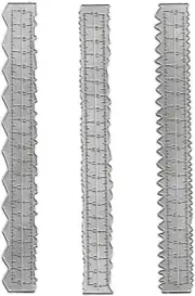 Irregular Deckle Edge Ruler 3 Pcs Sets, 8.7 Inch Paper Tearing Ruler for Cutting