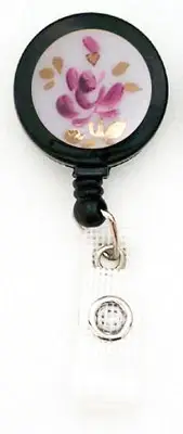 PAINTED FLOWER Retractable Badge Reel Security Key Card ID Holder FREE SHIP