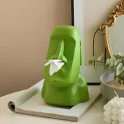 GGP Green Creative Moai Tissue Holder Fun And Unique Decorative Dispenser