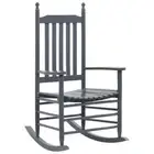 Wood Rocking Chair Outdoor Garden Patio Deck Balcony Lounge Curved Seat Grey