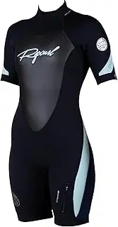 Rip Curl Girls Dawn Patrol Short Sleeve Spring Wetsuit (Black/Blue, 12)