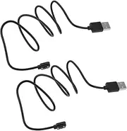 LOORGVEL 2pcs Magnetic USB Charger Cable for Smartwatch Pin Charging Line Fast Charging Compatible Various Smartwatch Brands Sleek Design for Everyday Use