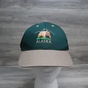 Alaska Shirt Company Hat Mens One Size Green Beige Snapback Bear Mountains