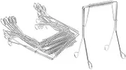 WATIIFUFU Stainless Steel Cabbage Clips 10pcs Reusable Kitchen Tongs for Cooking Baking Grilling Catering Party Salad Utensil Easy to Clean