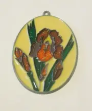 IRIS SUNCATCHER WITH A WHITE BACKGROUND (GARDEN SPRING FLOWER SUNCATCHERS)