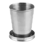 Stainless Steel Collapsible Cup Travel Retractable Folding Cups With Keychain AC