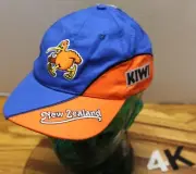 NWT KIDS YOUTH NEW ZEALAND KIWI HAT BLUE & ORANGE STRAPBACK ADJUSTABLE 4K