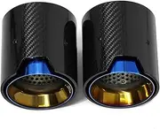 Muffler tip Compatible For BMW 3 Series G20 G21 320d 320i 330i 2020-2024 Upgrade M Performance Carbon Fiber Exhaust System Nozzle(Blue)