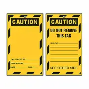 Blank Lockout Tag (Caution) V2 | Lockout Tags