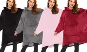 Warm Hooded Blanket for Women Wrap Poncho Wearable Blanket Throw Gift with Hood Pockets Cape - Plush Warm Shawl Cozy Gifts for Women Wife