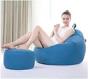 ZLYTQZHGBHD Medium Size Relax Lazy Sofa，Puff Sofa for Bedroom (Color : Ivory)