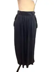NWT Yuvita Lagenlook Maxi Pull On Skirt W/ Pockets Size 8 Blue