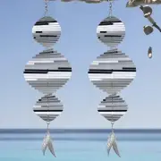 Wind Spinners, 2× 3D Stainless Steel Outdoor Hanging Wind Spinner, 2×