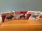 3 x NEW Meccano bolts Set Of Three (Bulldozer, Biplane And Car)