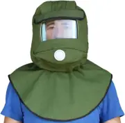 Sand Blasting Hood Cap, Canvas Shawl Sandblaster Protective Gear Mask Anti
