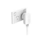 Belkin Dual PD Wall Charger with PPS - 42W Fast Charging for iPhone & Android, 1x USB-C (30W) & 1x USB-A (12W) - White