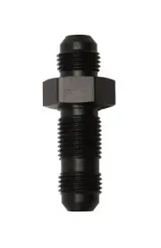 #6 Str Bulkhead Fitting Black