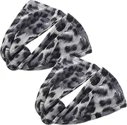 OSOLADY 2Pcs Elegant Bun Maker Hair Accessories for Women Lazy Hair Curler Tool Durable Leopard Print Design for Daily Styling Weddings and Special Occasions