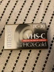 Maxell VHS-C TC-30 HGX-Gold Camcorder Blank Tape Premium High Grade New/Sealed