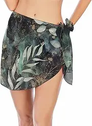 [Generic] Black Eucalyptus Women's Beach Sarong Wrap XL