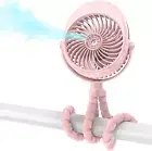 PANERGY Misting Stroller Fan, Portable Rechargeable Handheld Fan with Flexibl...