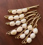 Baroque Pearl Hair Gold Bobby Pins Wedding Bridal Hair Acc Clip -AUSTOCK