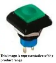 Apem PUSH BUTTON SWITCH 5A Momentary SPDT, Square Shape, Solder Terminal ORANGE