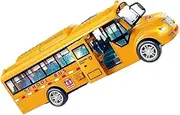 ORFOFE Realistic School Bus Toy Car Lights and Sound Educational Toy Toddlers Bus Toys Boys and Girls Toys Boys and Girls Birthday