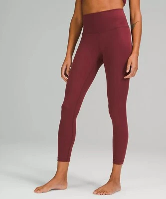 Lululemon Wunder Train High Rise Tight 25” Leggings Everlux Mulled Wine 20 NWT