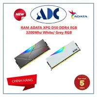 在飛比找蝦皮購物優惠-威剛 XPG D50 DDR4 8GB 3200Mhz 白色